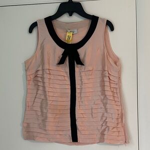 Vintage Weill Paris Silk Blouse with Black Bow Accent 8 fr40